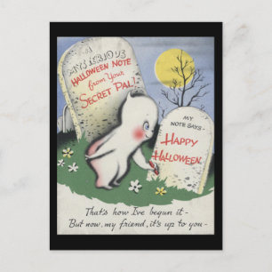 Oude Tante Halloween 7 Briefkaart
