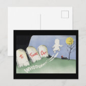 Oude Tante Spooky Halloween 8 Briefkaart (Voorkant / Achterkant)