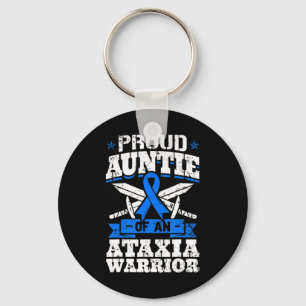 Oude tante van een Ataxia Warrior Awareness Ribbon Sleutelhanger