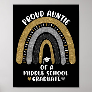 Oude tante van een middelbare school Afstuderen re Poster