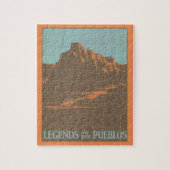 Oude Taos Pueblos New Mexico, Reisposter Kunst Legpuzzel (Verticaal)