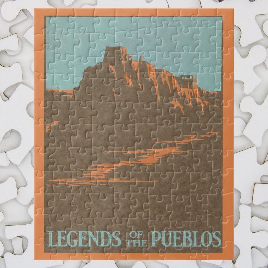 Oude Taos Pueblos New Mexico, Reisposter Kunst Legpuzzel