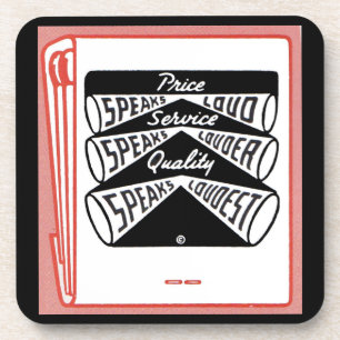 oude tapeboekcover - Price Speaks Luid Onderzetter