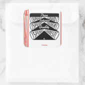 oude tapeboekcover - Price Speaks Luid Vierkante Sticker (Tas)