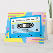 Oude tapegrootte met blauw cassette kaart (Voorkant)