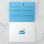 Oude tapegrootte met blauw cassette kaart (Binnen)