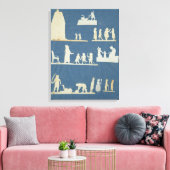 Oude tapes canvas afdruk (Insitu (Woonkamer))
