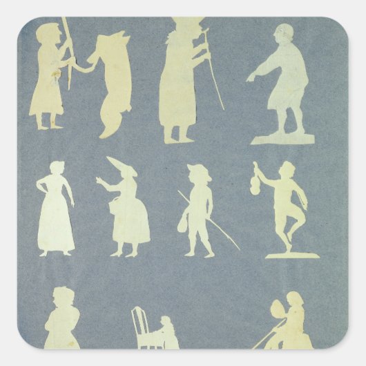 Oude tapes vierkante sticker (Voorkant)