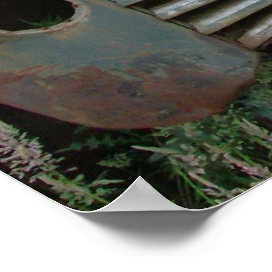 Oude tapijdoek voor vrachtwagens poster (Hoek)