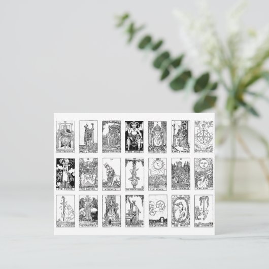 oude tarot briefkaart (Staand voorkant)