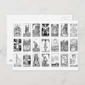 oude tarot briefkaart (Voorkant / Achterkant)