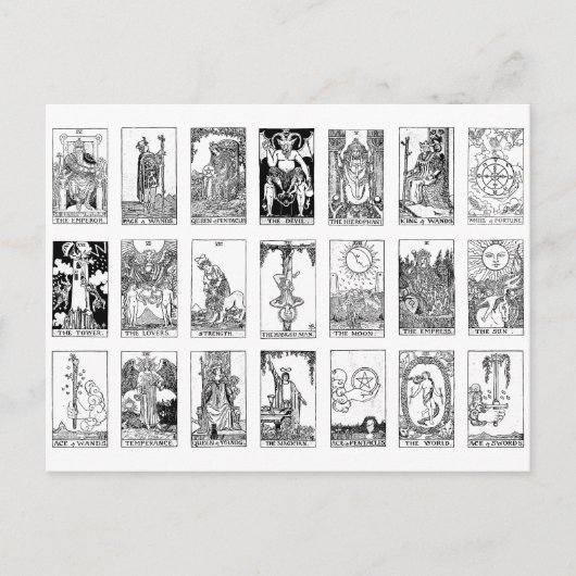 oude tarot briefkaart (Voorkant)