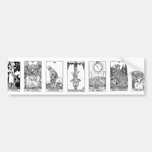 oude tarot bumpersticker (Voorkant)