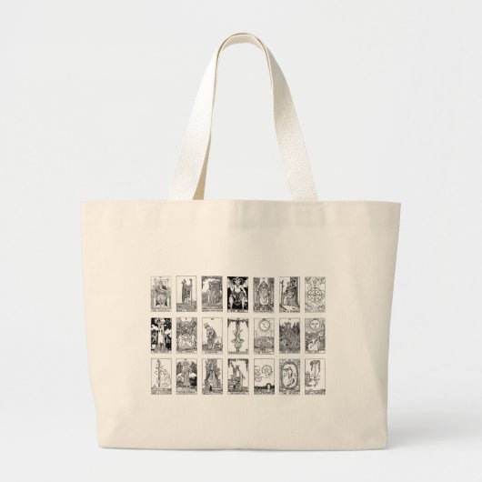 oude tarot grote tote bag (Voorkant)