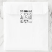 oude tarot vierkante sticker (Tas)