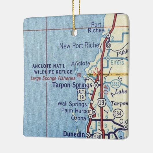 Oude tarpon Springs Keramisch Ornament (Links)