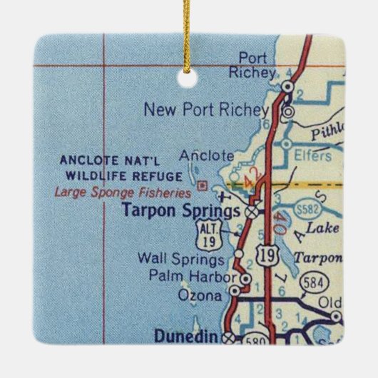 Oude tarpon Springs Keramisch Ornament (Achterkant)