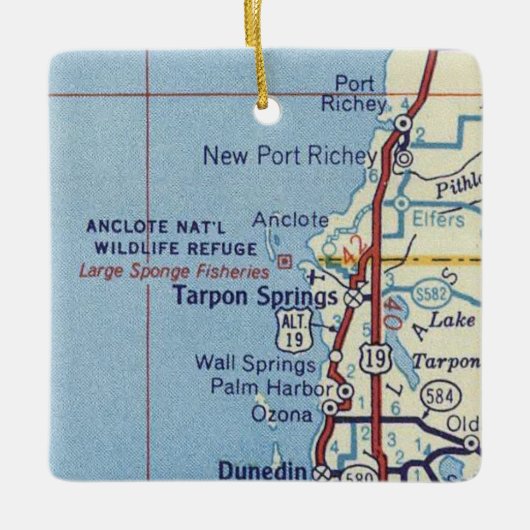 Oude tarpon Springs Keramisch Ornament (Voorkant)