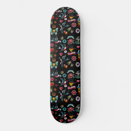 Oude Tattoo Patroon Skateboard
