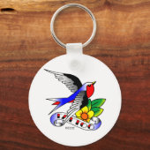 Oude Tattoo slikken Sleutelhanger (Voorkant)