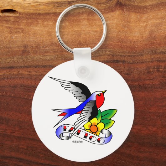 Oude Tattoo slikken Sleutelhanger (Voorkant)