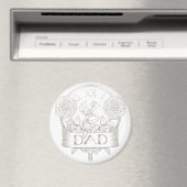 Oude tattoo stijl Papa ontwerp Magneet (Insitu (Vaatwasser))
