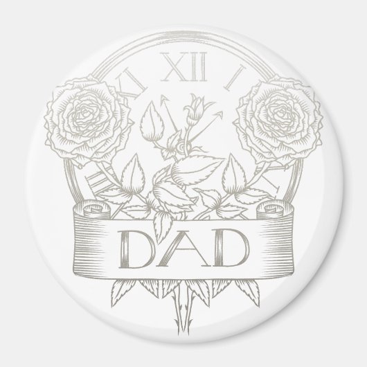 Oude tattoo stijl Papa ontwerp Magneet (Voorkant)