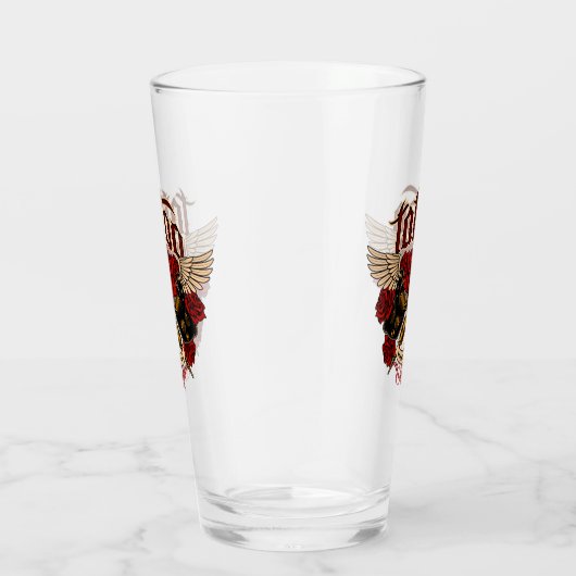 Oude Tattoo van de School Subcultuur Rozen Knuckle Glas (Rechts)