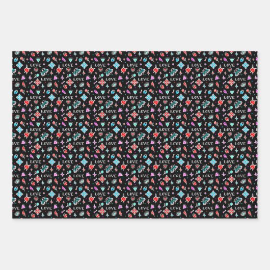 Oude Tattoos Inpakpapier Vel (Voorkant)