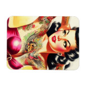 Oude Tatuage Pin-up Magneet (Horizontaal)