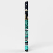 Oude Teal RV Camper in de Bergen Case-Mate iPhone Case (Achterkant/rechts)