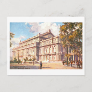 Oude Teatro Colon, Buenos Aires, Argentinië Briefkaart