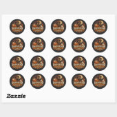 Oude Teckel Halloween Ronde Sticker (Vel)