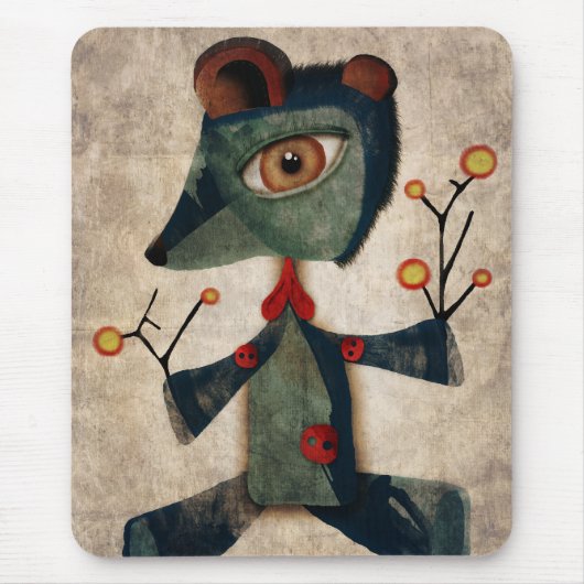 Oude Teddy Bear Mousepad Muismat (Voorkant)
