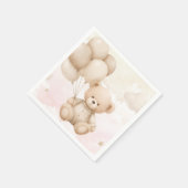 Oude teddybeer babyshower uitnodiging servet (Hoek)