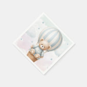 Oude teddybeer babyshower uitnodiging servet (Hoek)
