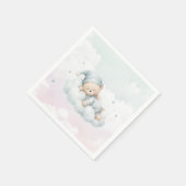 Oude teddybeer babyshower uitnodiging servet (Hoek)
