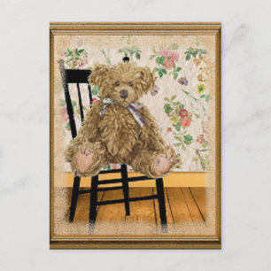Oude teddybeer briefkaart