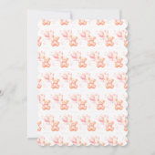 Oude teddybeer meisje babyshower uitnodiging (Achterkant)