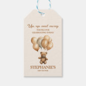 Oude Teddybeer Op Op Weg Geslacht Neutraal Cadeaulabel (Voorkant)