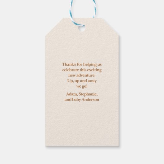 Oude Teddybeer Op Op Weg Geslacht Neutraal Cadeaulabel (Achterkant)