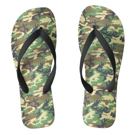 Oude Teenslippers van de School Woodland Camo (Voetbed)