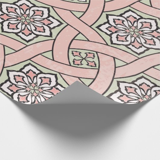 Oude tegel ornamentale achtergrond, naadloos deel cadeaupapier (Hoek)