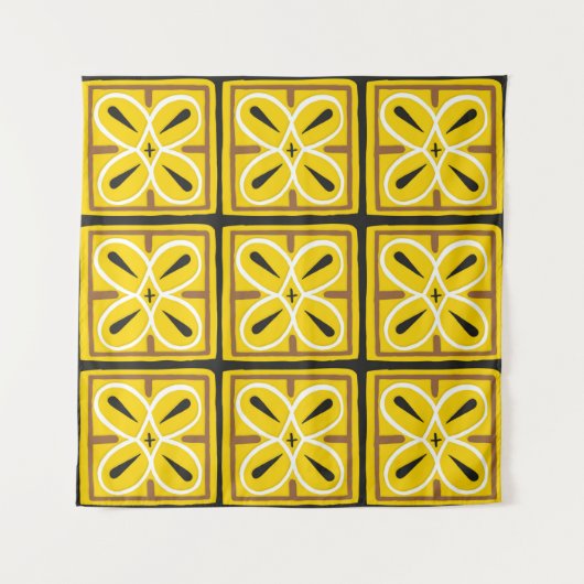 Oude tegels, illustratiepatroon  wandkleed (Voorkant (horizontaal))