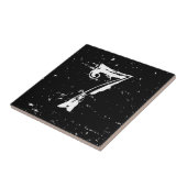 Oude tegels voor huisnummer in de noodwoning tegeltje (Zijkant)