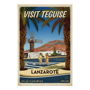 Oude Teguise Lanzarote Spanje Reisposter Perfect Poster