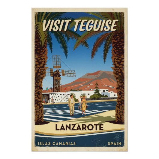 Oude Teguise Lanzarote Spanje Reisposter Perfect Poster (Voorkant)