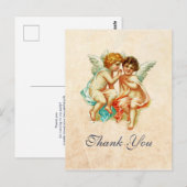 Oude tekening van cherubijnen engelen Dank je wel Briefkaart (Voorkant / Achterkant)