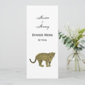 Oude tekening van een gevlekte luipaard jachtluipa kaart (Staand voorkant)