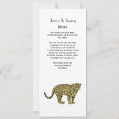 Oude tekening van een gevlekte luipaard jachtluipa kaart (Achterkant)